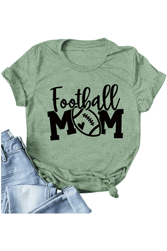 Women Football Mom Shirt Gift T-Shirt for Mom