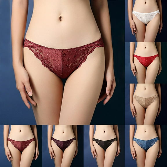 Women For Ultra Thin Sexy Lace Panties Knickers Lingerie Seamless Underwear Briefs Red F/M YIWEI