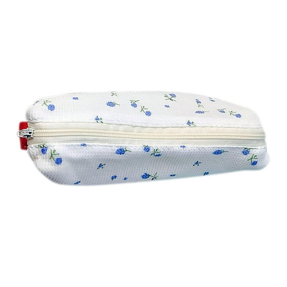 Women Fresh Style Pencil Bag Flower Floral Canvas Large Pen Pencil Pouch Bag Pencil Case Pen Holder Coin Pouch, Simple Cosmetic Storage Bags Makeup Bag Office Stationery Organizer