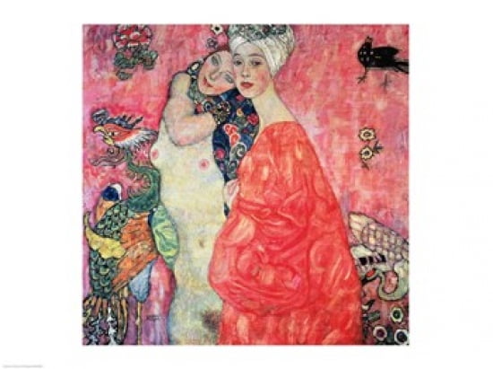 Women Friends Canvas Art - Gustav Klimt (24 x 18)
