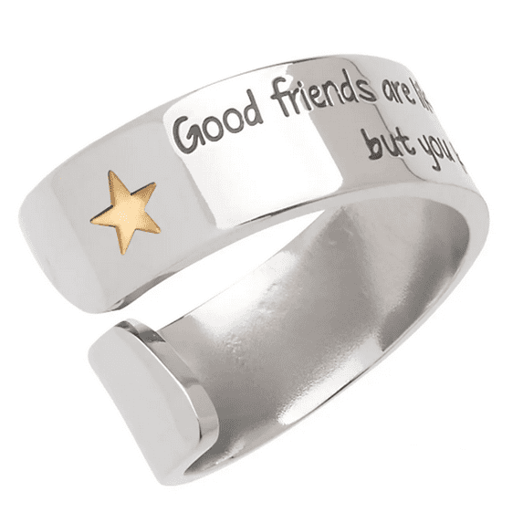 Women Friendship Ring "Good Friends Are Like Stars You Don't Always See Them ..." Soul Sister Bff Ring - Friendship Ring Gifts for Women