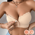 thumbnail image 1 of Women Front Buckle Strapless Bra Wireless Non Padded Bandeau Bra, 1 of 6