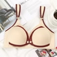 thumbnail image 1 of Women Front Button Lace Maternity Nursing Underwear Cotton Rimless Bra, 1 of 1