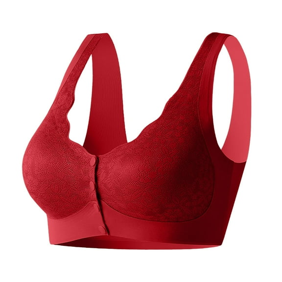 Women Front Clasp Bra Vest Underwear Without Steel Ring Beautiful Back Underwear