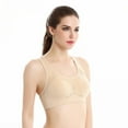 thumbnail image 1 of Women Front Closure Bra Full Coverage Wirefree Lace Plus Size Racerback, 1 of 6