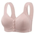 thumbnail image 1 of Women Front Closure Bra Wire Free Basic Bra Supportive Brassiere Back Smoothing Breathable Bralettes Full Coverage Sport Everyday Bras, 1 of 2