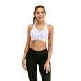 thumbnail image 1 of Women Front Color Zipper Sports Bra No steel Ring Seamless Yoga Sports Bras with Removable Pads, 1 of 7
