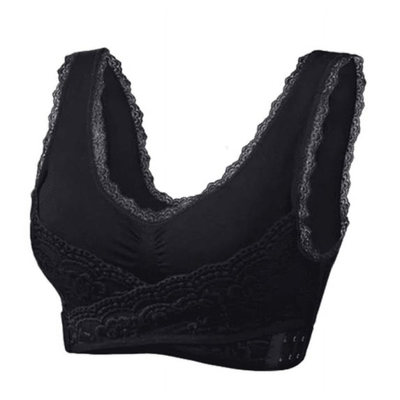 Women Front Cross Side Buckle Lace Wireless Seamless Sports Bra