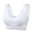 thumbnail image 1 of Women Front Cross Side Buckle Lace Wireless Seamless Sports Bra, 1 of 2