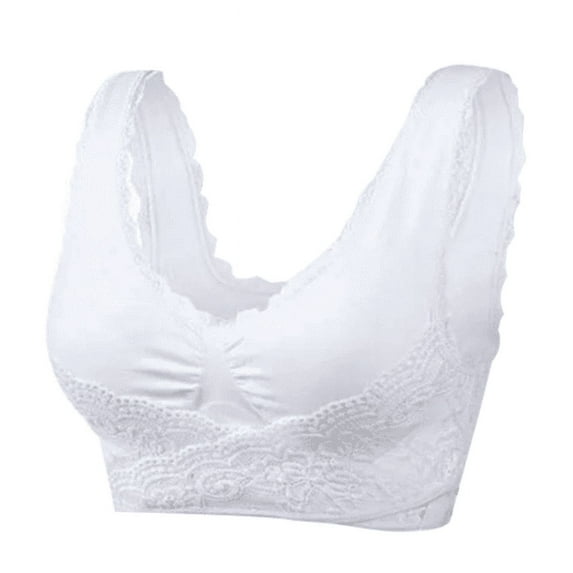 Women Front Cross Side Buckle Lace Wireless Seamless Sports Bra