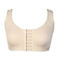 thumbnail image 1 of Women Front Fastening Sports Bra Padded Zipped Seamless Racerback Wirefree Yoga Bra, 1 of 6