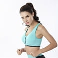 thumbnail image 1 of Women Front Zipper No Rims Shock-Proof Sports Bra Running Vest, 1 of 1