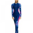 thumbnail image 1 of Women Full Body Wetsuit One-Piece Long Sleeves UV Protection Swimwear For Surfing Snorkeling Swimming, 1 of 5