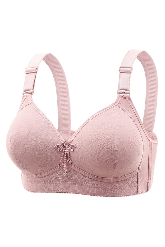 Women Full Coverage Bra JIANLAI Anti Sagging Wireless Push Up Bras for Women No Underwire Full Coverage Bra Comfy Bras for Women Hot Pink