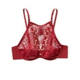 thumbnail image 1 of Women Full Coverage Bra Solid Color Hollow Lace Lingerie, 1 of 3