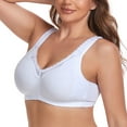 thumbnail image 1 of Women Full Coverage Non Padded Wirefree Plus Size Minimizer Cotton Bra 42D, 1 of 8
