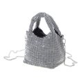 thumbnail image 1 of Women Full Handbag Rhinestone Clutch Purse Bucket Shape Evening Shoulder Bag for Party Prom Cocktail, 1 of 20
