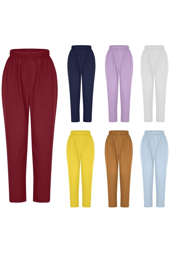 Women Long Pants Uniform Stretchy Breathable Comfortable High Stretch Wicking Work