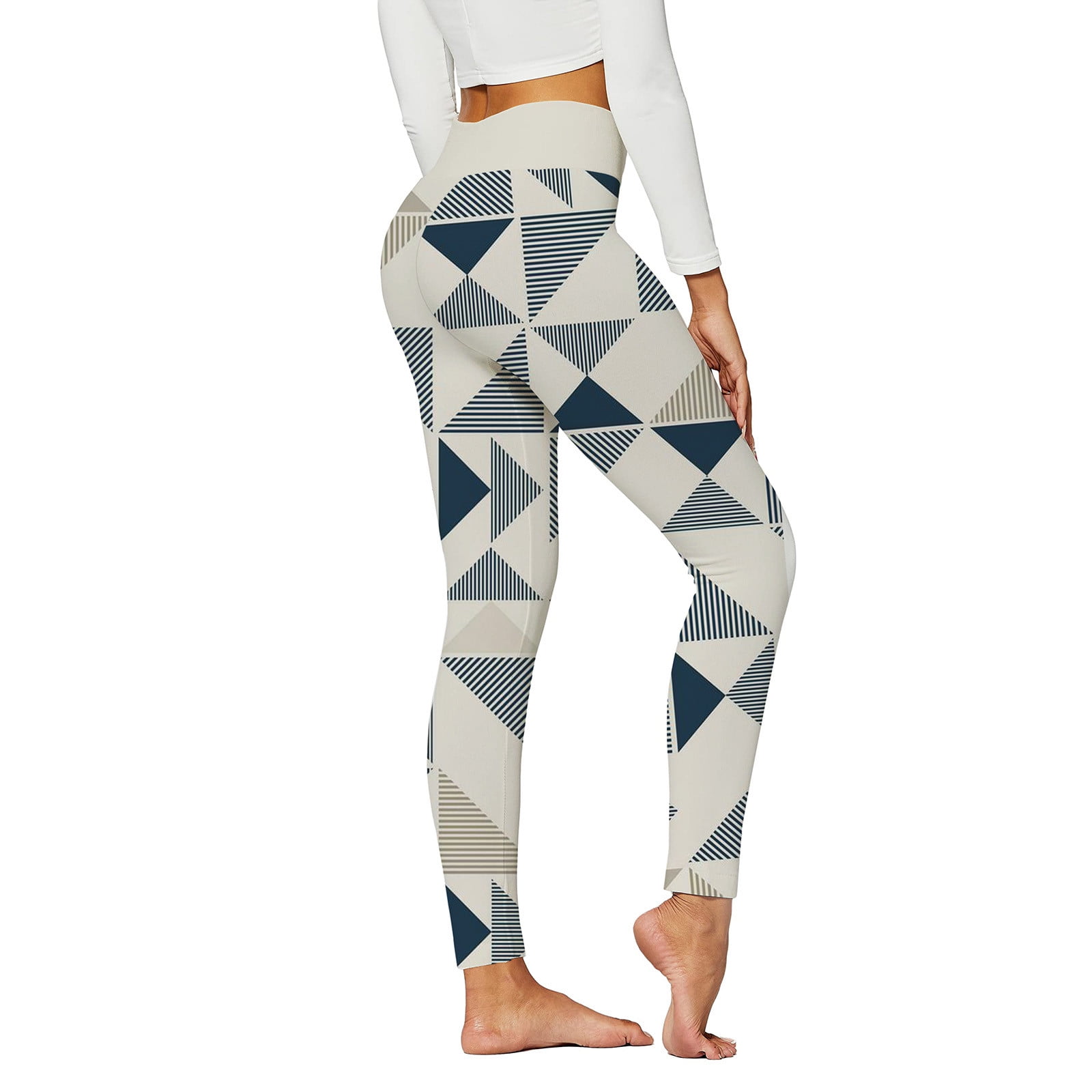 Women Tribal Style Printed Leggings High Waisted Yoga Pants Full