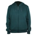 thumbnail image 1 of Women Full Zip Fleece Hoodie Sweatshirts, Dark Teal - Small & 3XL - Pack of 12, 1 of 1
