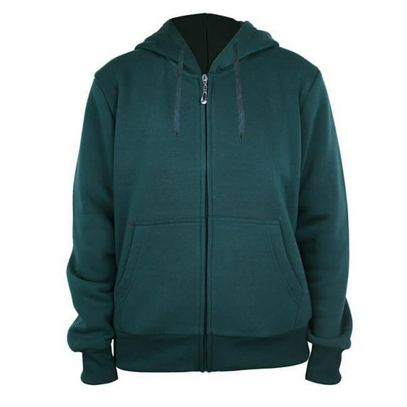 Women Full Zip Fleece Hoodie Sweatshirts, Dark Teal - Small & 3XL - Pack of 12