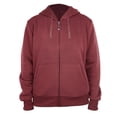 thumbnail image 1 of Women Full Zip Fleece Hoodie Sweatshirts, Plum - Small & 2XL - Pack of 12, 1 of 1