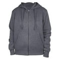 thumbnail image 1 of Women Full Zip Fleece Hoodie Sweatshirts, Stone Grey - Small & 3XL - Pack of 12, 1 of 1
