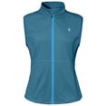 thumbnail image 1 of Women Full Zip Stand Collar Windproof Athletic Vest Sleeveless Running Golf Jacket with Storage Pocket Peacock Blue L, 1 of 5