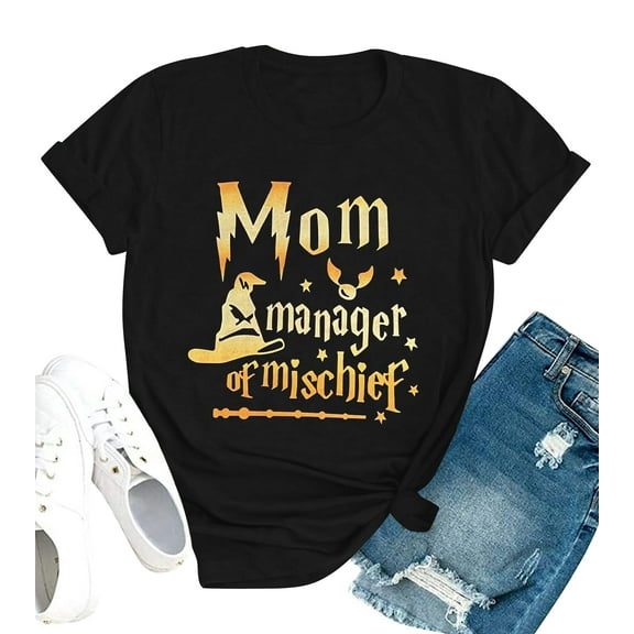 Women Funny Mom T Shirt Manager Shirt Mom Life Tee Fantastic Mama Shirt Magic Mom Shirt Mothers Day Tee Tops