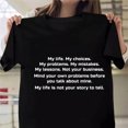 thumbnail image 1 of Women Funny Tee with Cute Sayings, Life T Shirts for Girls, 1 of 4