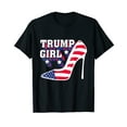 thumbnail image 1 of Women Funny Trump Girl Tee Cute High Heel American Flag Gift T-Shirt, 1 of 3