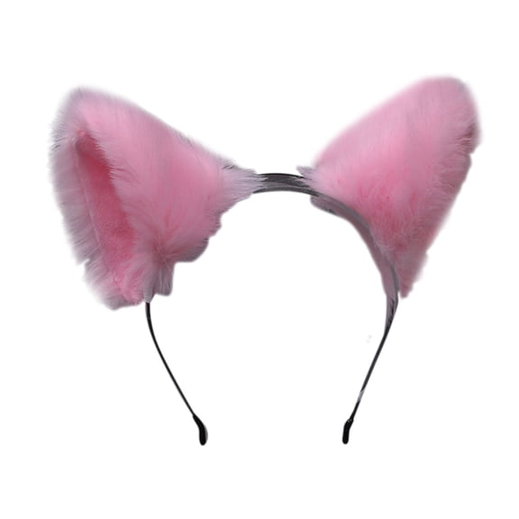 Women Furry Kitten Cats Ears Headbands Lovely Maid Hair Hoop Halloween Cosplays Party Fancy Headwear
