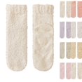 thumbnail image 1 of Women Fuzzy Slipper Socks, Winter Warm Cozy Non‑Slip Fuzzy Socks | Soft Plush Lining, Anti‑Slip Bottom Grip, Breathable Fabric, Stretchy Fit, Great for Lounging & Sleep (Beige), 1 of 4