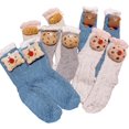 thumbnail image 1 of Women Fuzzy Socks Cozy Fluffy Winter Warm Cute 3D Slipper Socks Soft Home Sleeping Socks, 1 of 5