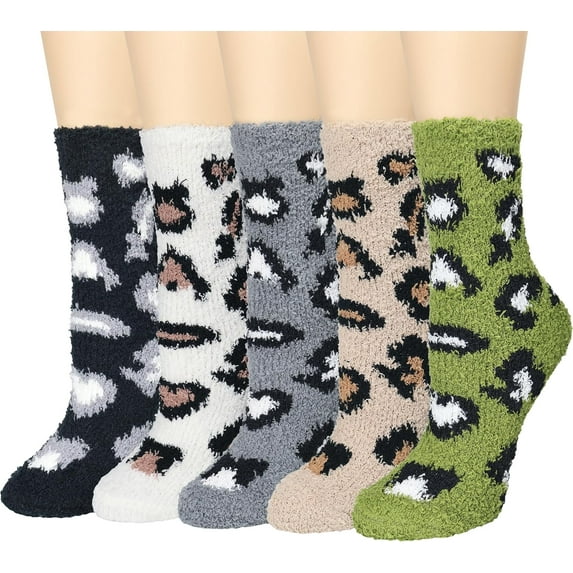 Women Fuzzy Socks Cozy Soft Fluffy Cute Animal Slipper Socks Sleeping Warm Socks Christmas Gift for Girls