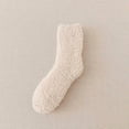 thumbnail image 1 of Women Fuzzy Socks Winter Coral Socks Middle Cute Home Solid Stocking No Show Women Socks Woman Socks Adult Socks Women Bulk plus Size Thigh High Socks Socks with Vertical Pinstripe for Men Comfortable, 1 of 2