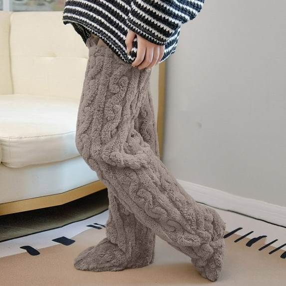 Women Fuzzy Thigh High Socks Women's Fuzzy Leg Warmers Winter Thigh High Socks for Women High Socks Women for Women