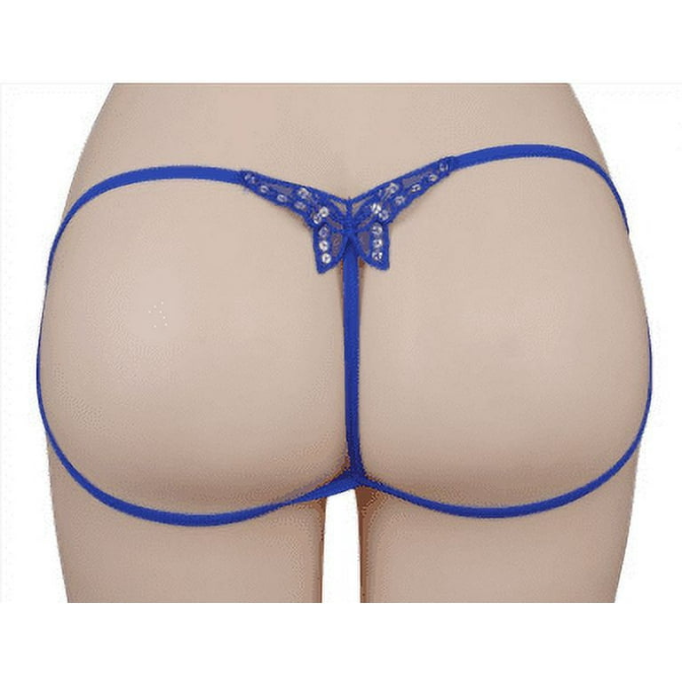 WIFORNT Women G-String Thong Summer Butterfly Lace Panties Low Waist  Elastic Underwear Underpants