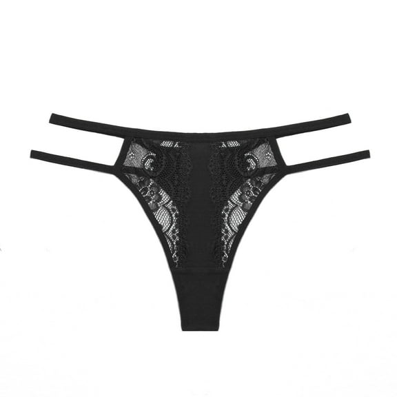 Women G-string T-shaped Lace Sexy Hollow Out Breathable Seductive Thin Low Waist Lady Briefs for Inner Wear