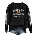 thumbnail image 1 of Women Game Day Sweatshirts Novelty Football Printed Long Sleeve Crew Neck Tops 2025 Fall Fashion Casual Classic Fit Blouses, 1 of 4