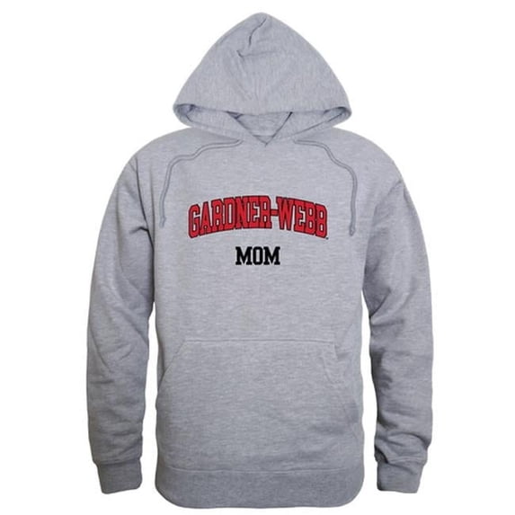 Women Gardner Webb Runnin Bulldogs Mom Hoodie, Heather Grey - Large