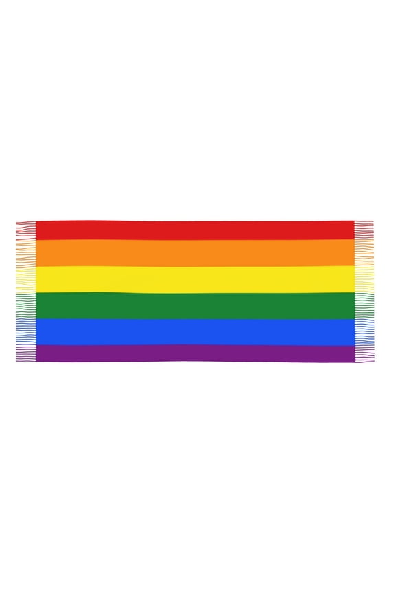 Women Gay Pride Flag Rainbow Scarf Large Shawls For Travel Office