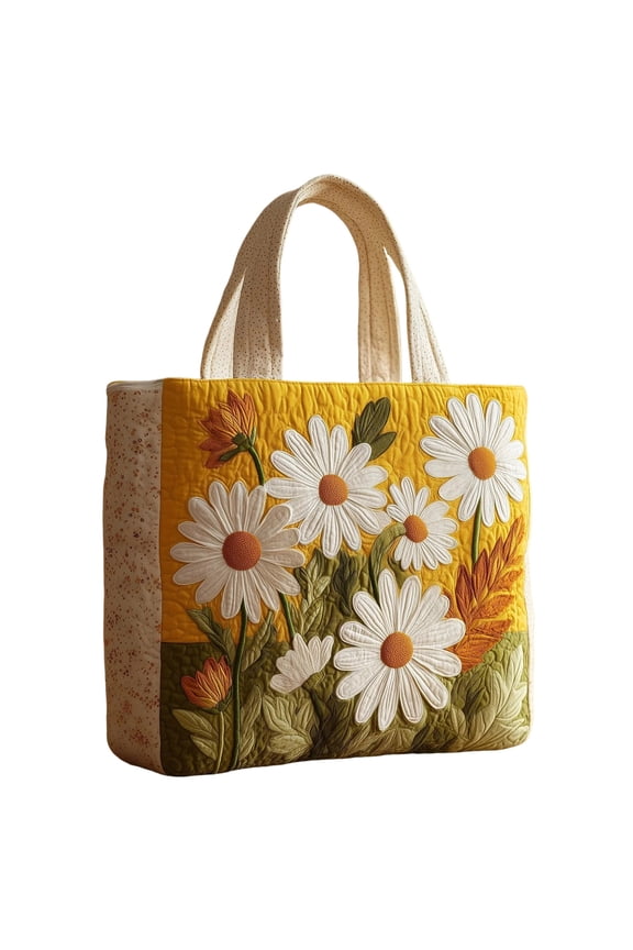 Generic Embroidery Quilted Shopper Bag Unisex Casual Fabric Spacious Patchwork Reusable Bag for Women