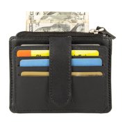 Womens Genuine Leather ID/Credit Card Holder with RFID Blocking
