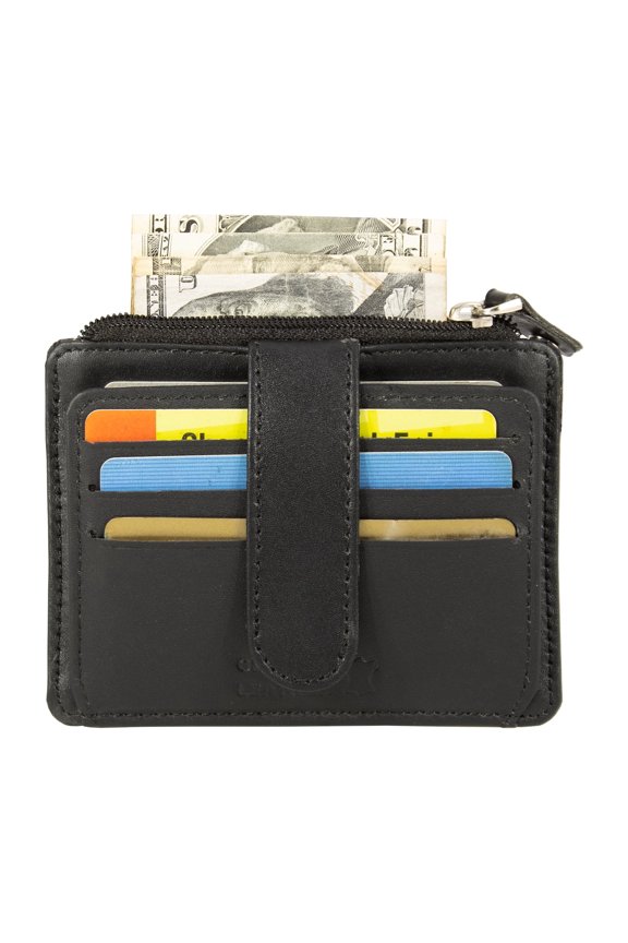 Women's Genuine Leather ID/Credit Card Holder with RFID Blocking