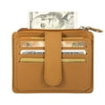 thumbnail image 1 of Women Genuine Leather ID/Credit Card Holder with RFID Blocking, Tan, 1 of 8
