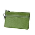 thumbnail image 1 of Women Genuine Leather RFID Blocking Mini Wallet Key Ring Zip Coin Purse, 1 of 7