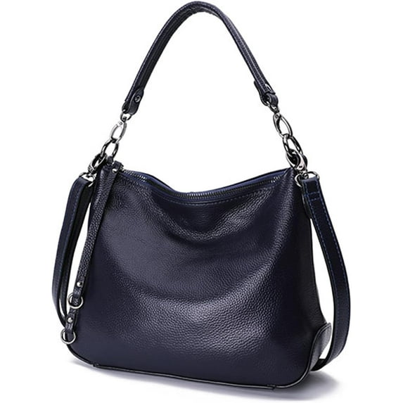 Women Genuine Leather Shoulder Bag Vintage Hobo Bag Casual Travel Satchel Medium Purse Ladies Daily Work Crossbody Bag
