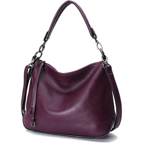 Women Genuine Leather Shoulder Bag Vintage Hobo Bag Casual Travel Satchel Medium Purse Ladies Daily Work Crossbody Bag