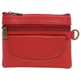 thumbnail image 1 of Women Genuine Leather Triple Zipper Small Wallet Change Coin Purse Holder with Front Snap Pocket, 1 of 21